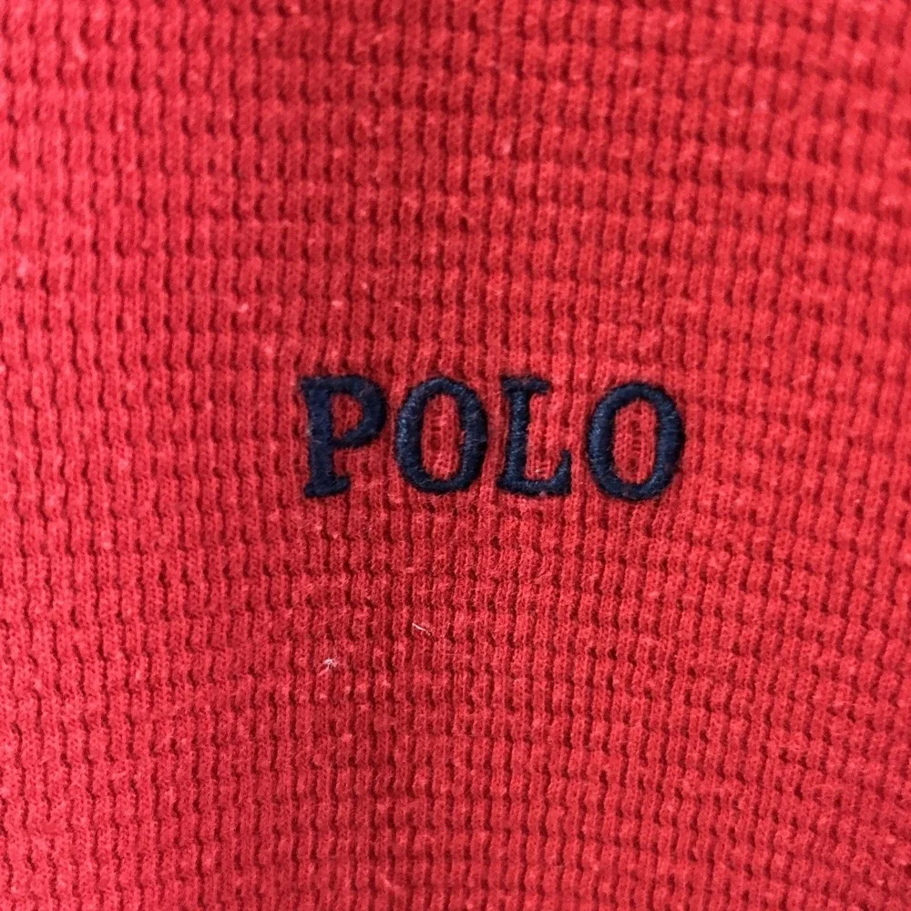 Mens Polo Ralph Lauren Long Sleeve Waffle Weave Thermal Red Sz 3XT Crew Neck